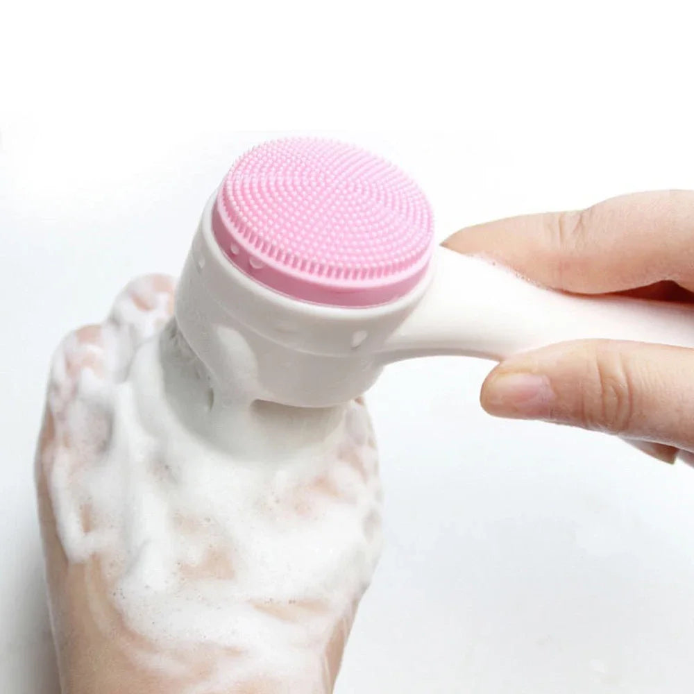 Live in style® Double-Sided Soft Silicone Facial Cleansing Brush