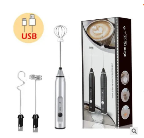 Live in style® Portable Electric Milk Frothers Wireless Rechargeable Handheld Blender Egg Beater with USB Mini Mixer for Coffee Cream