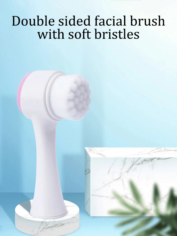 Live in style® Double-Sided Soft Silicone Facial Cleansing Brush