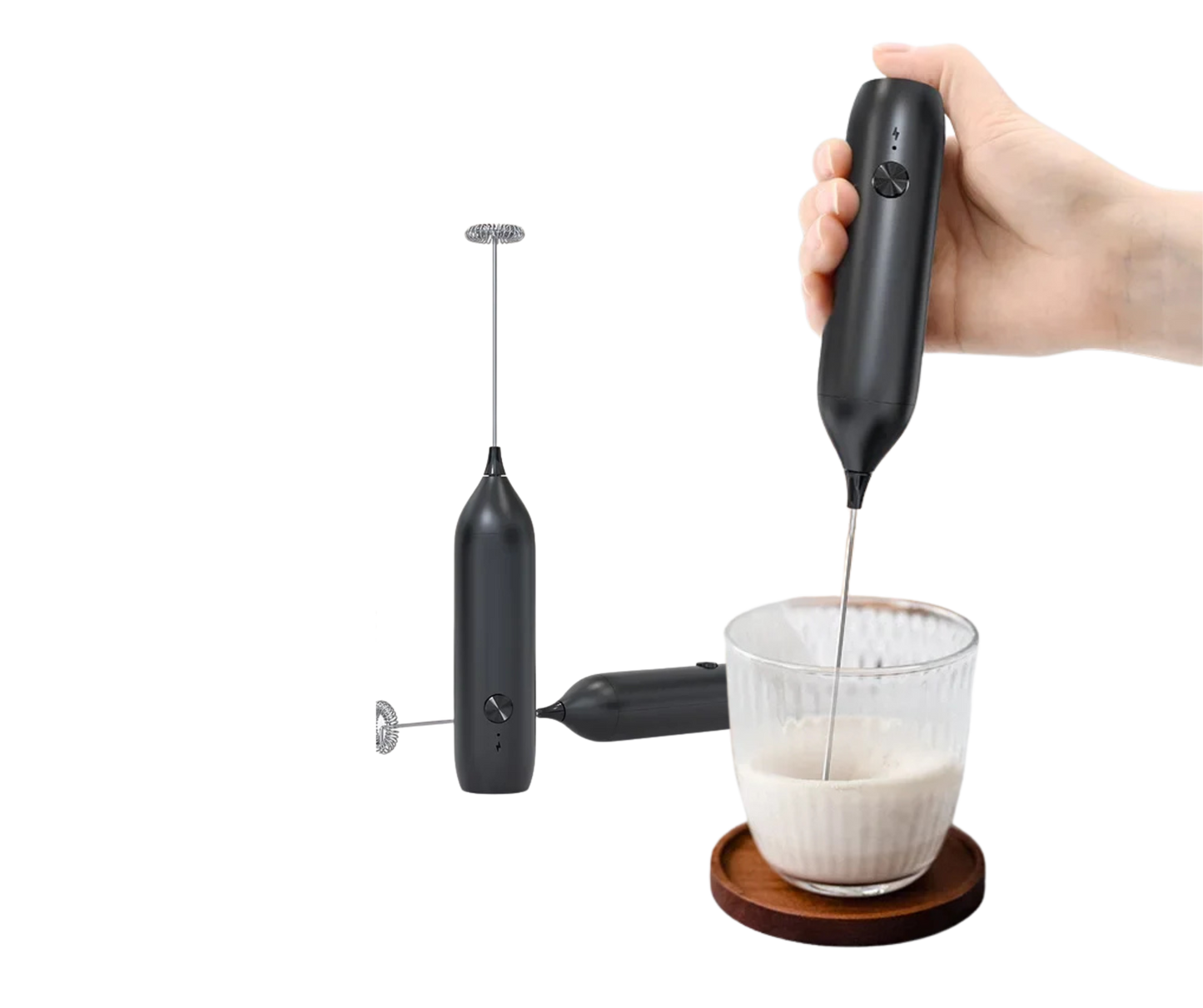 Live in style® Portable Electric Milk Frothers Wireless Rechargeable Handheld Blender Egg Beater with USB Mini Mixer for Coffee Cream