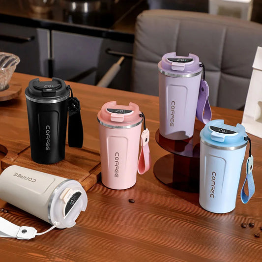 Live in style® Smart Stainless Steel Coffee Tumbler 510ml – Intelligent Temperature Display Travel Mug