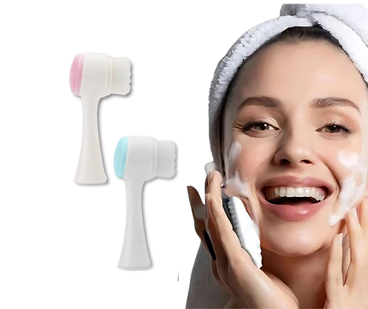 Live in style® Double-Sided Soft Silicone Facial Cleansing Brush