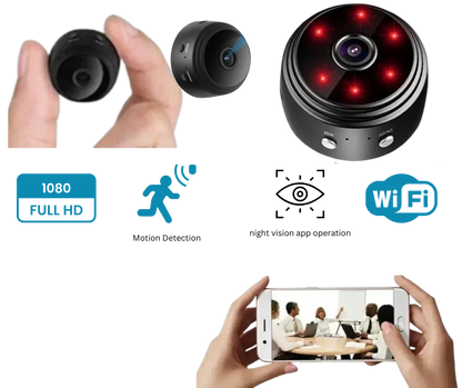 9 Mini WiFi Camera | 1080P HD Wireless Security Cam with Night Vision & Motion Detection